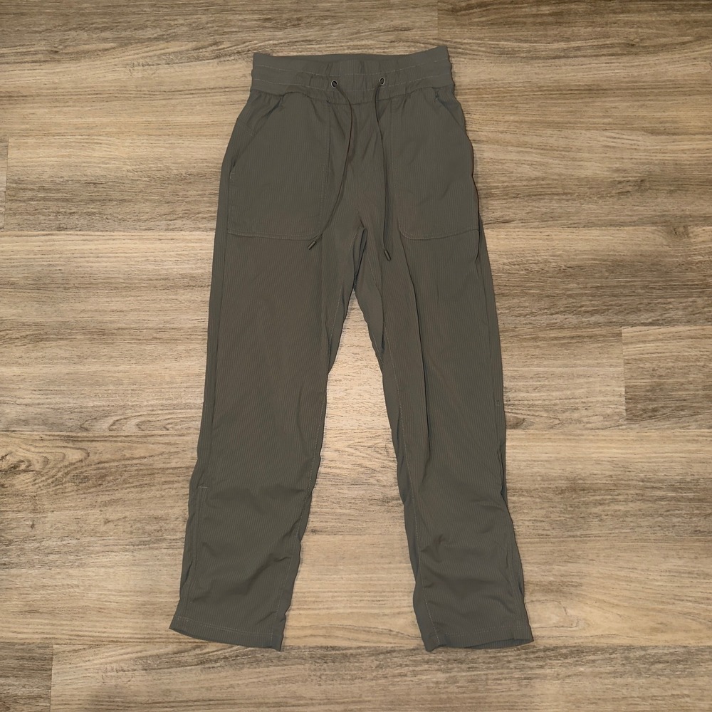 Lululemon Beyond the Studio Crop Dark Olive Drawstring Pants Size 2‎